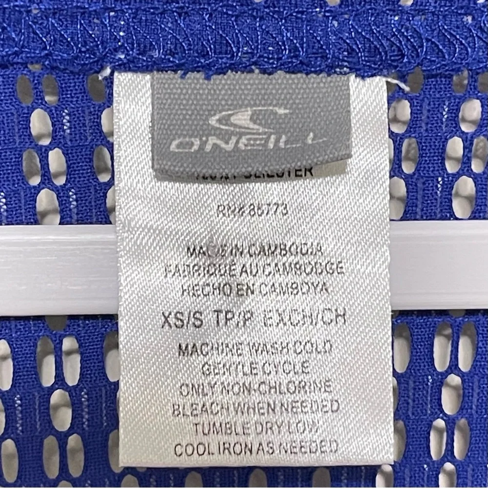O'Neill Mesh Cover Up Mini Dress Beach Vacation Pool Resort Royal Blue Size XS/S